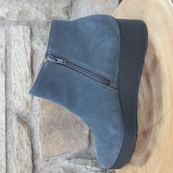 EUC LUCKY BRAND KARMEYA GREY SUEDE ANKLE BOOTS - Picture 5 of 10